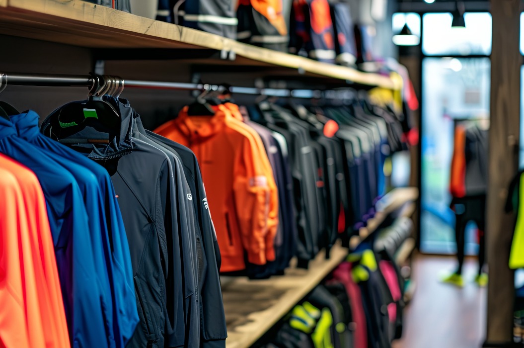 Einkaufen mit Sportbekleidung